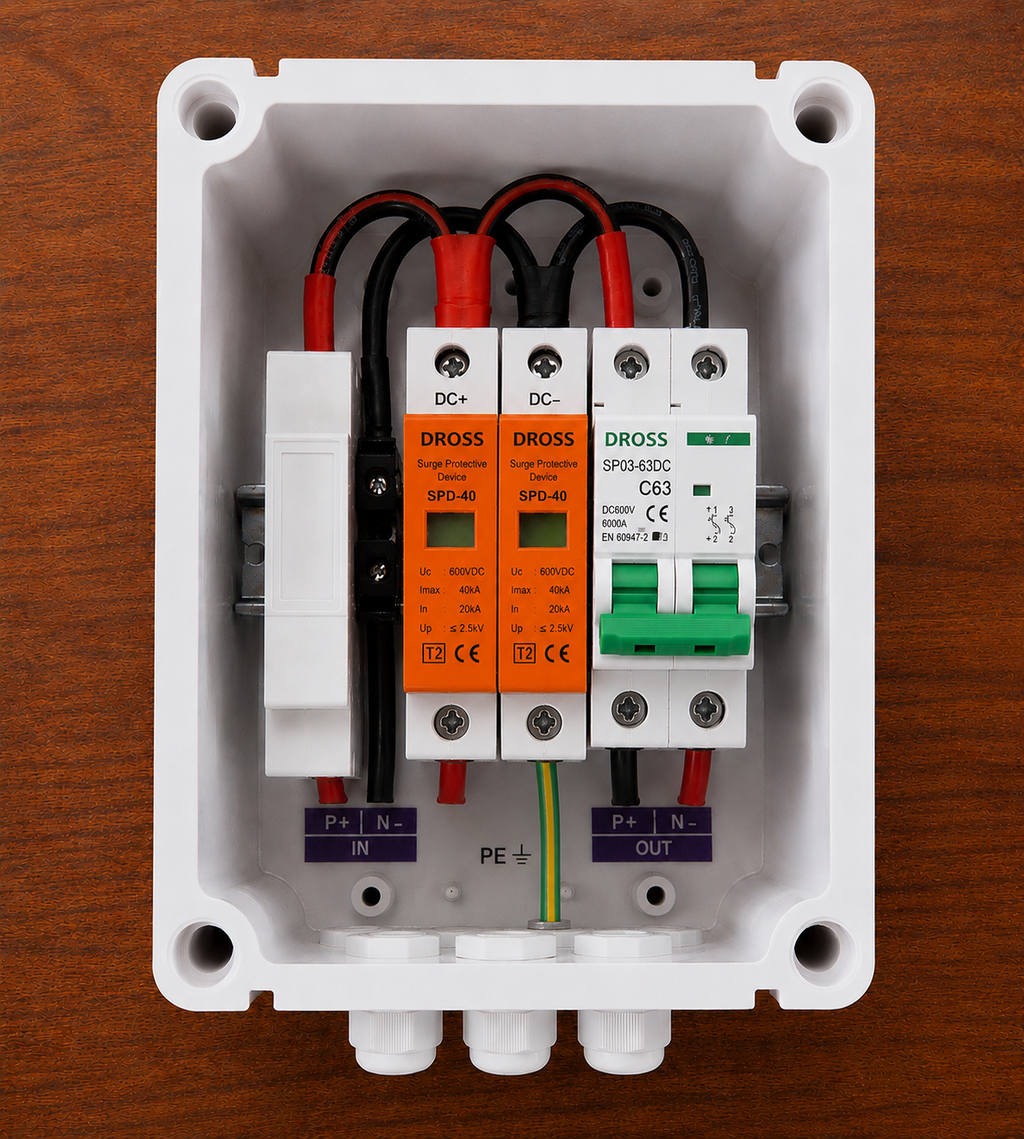 DROSS DC MCB 63A 2 Pole 600V – Solar DC Circuit Breaker