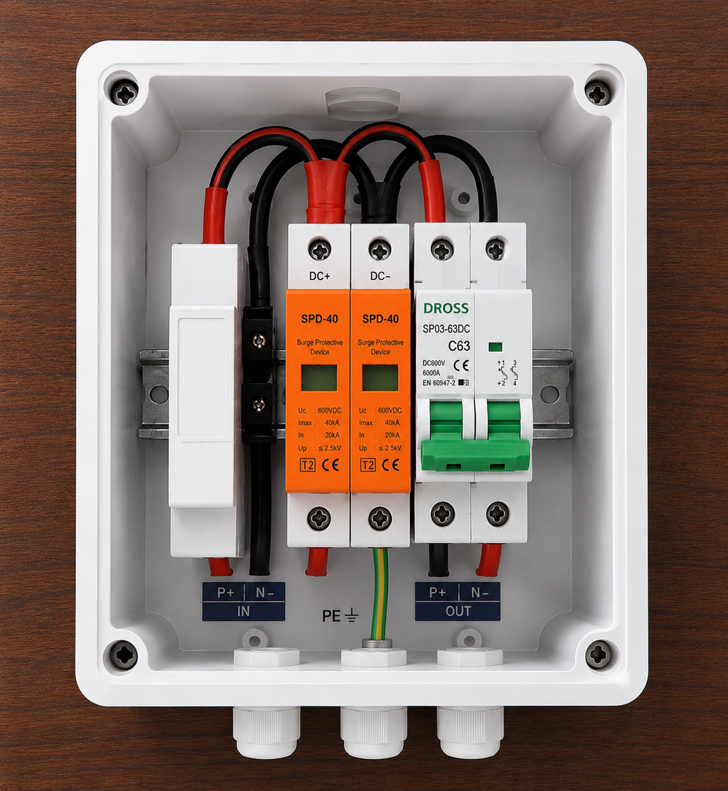 DROSS DC MCB 63A 2 Pole 600V – Solar DC Circuit Breaker