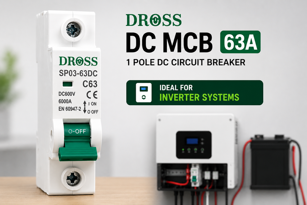 DROSS DC MCB 63A 1 Pole 600V – Solar DC Circuit Breaker