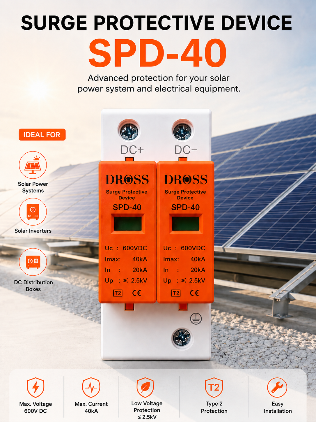 DC SPD (Solar/DC Surge Protective Device
