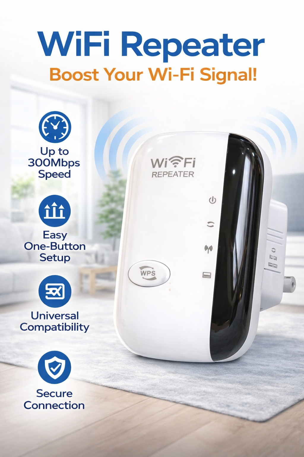 DROSS WiFi Repeater Wireless Range Extender – WiFi Signal Booster