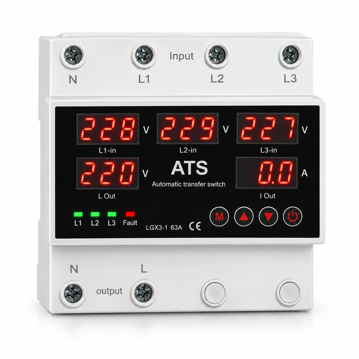 DROSS 63A 3 Phase to Single Phase Voltage Protector & Automatic Phase Selector