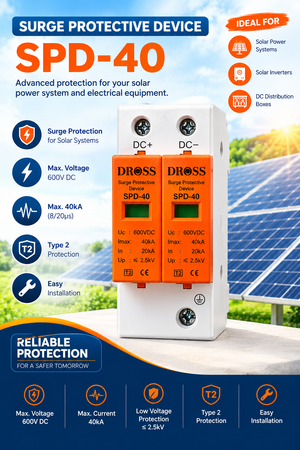 DROSS SPD-40 DC surge protector for solar PV - photo 4