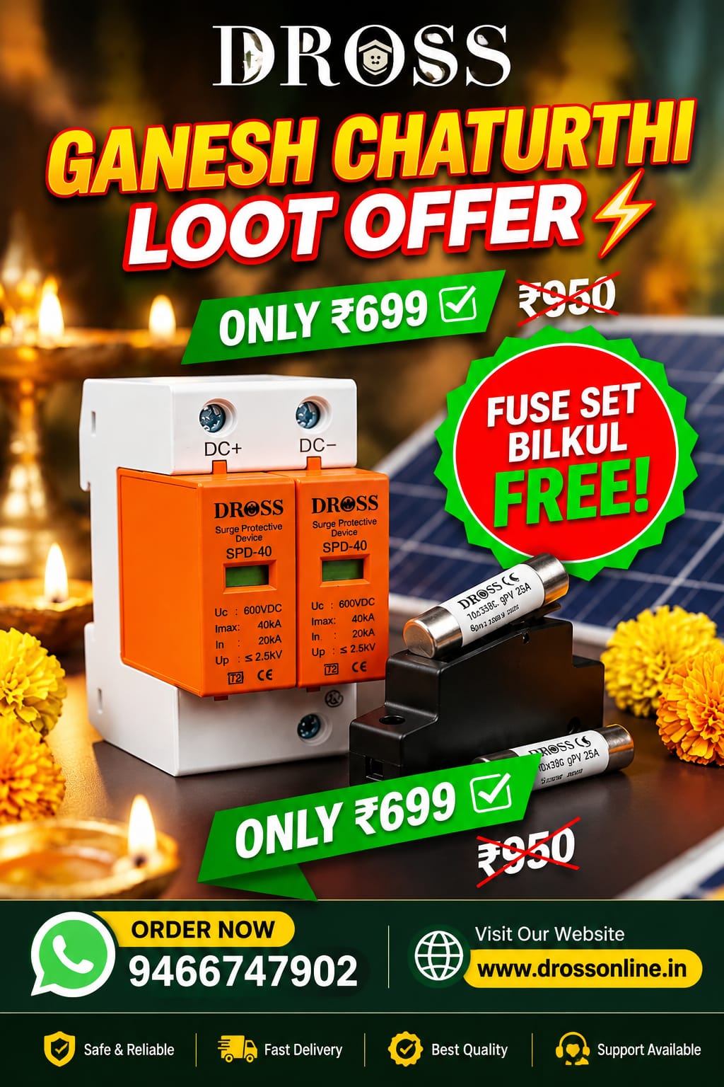 DROSS SPD-40 DC surge protector for solar PV - photo 3